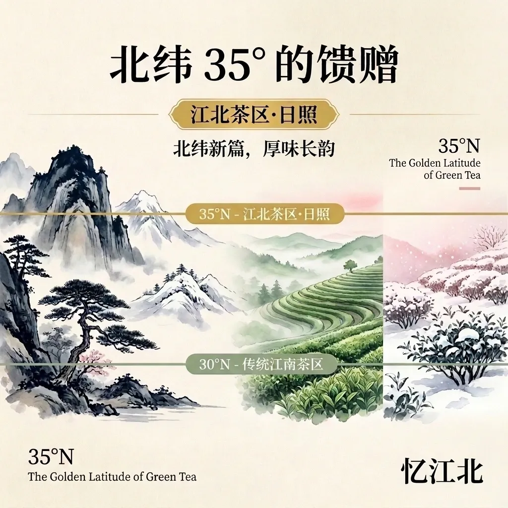 中国江北茶产区示意